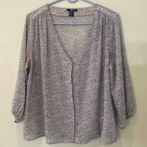 H&M black and grey blouse